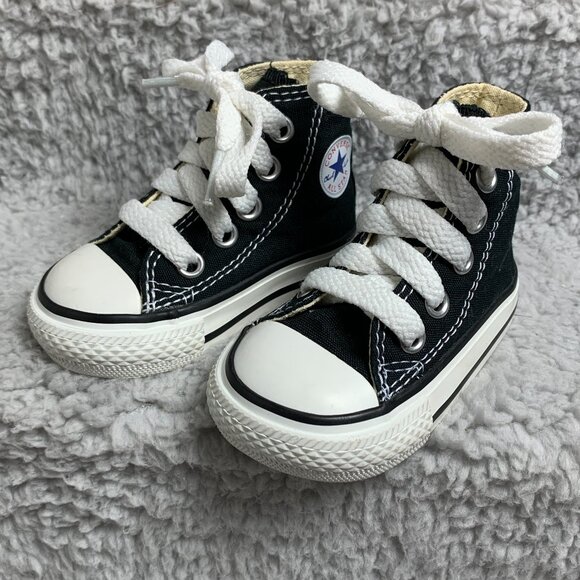 Converse Chuck Taylor All Star High Top Infant Sneakers Sz2 - Picture 6 of 14